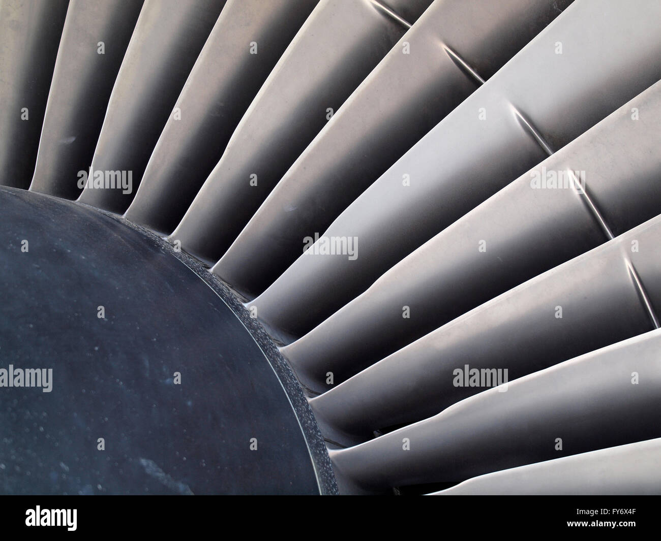 Close up of turbine and blades of a jet engine Stock Photo - Alamy
