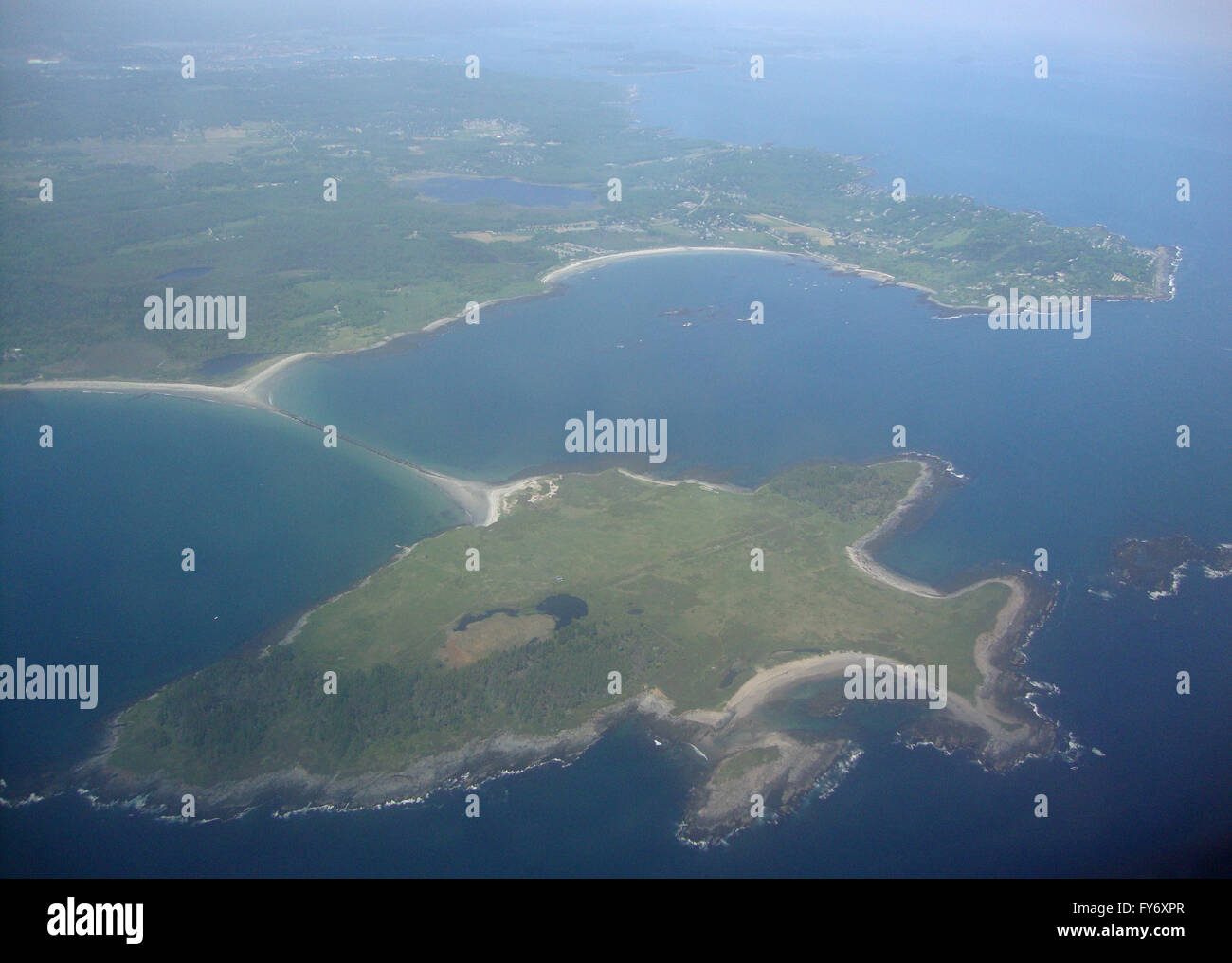 Aerial of Richmond Island, Maine Stock Photo Alamy