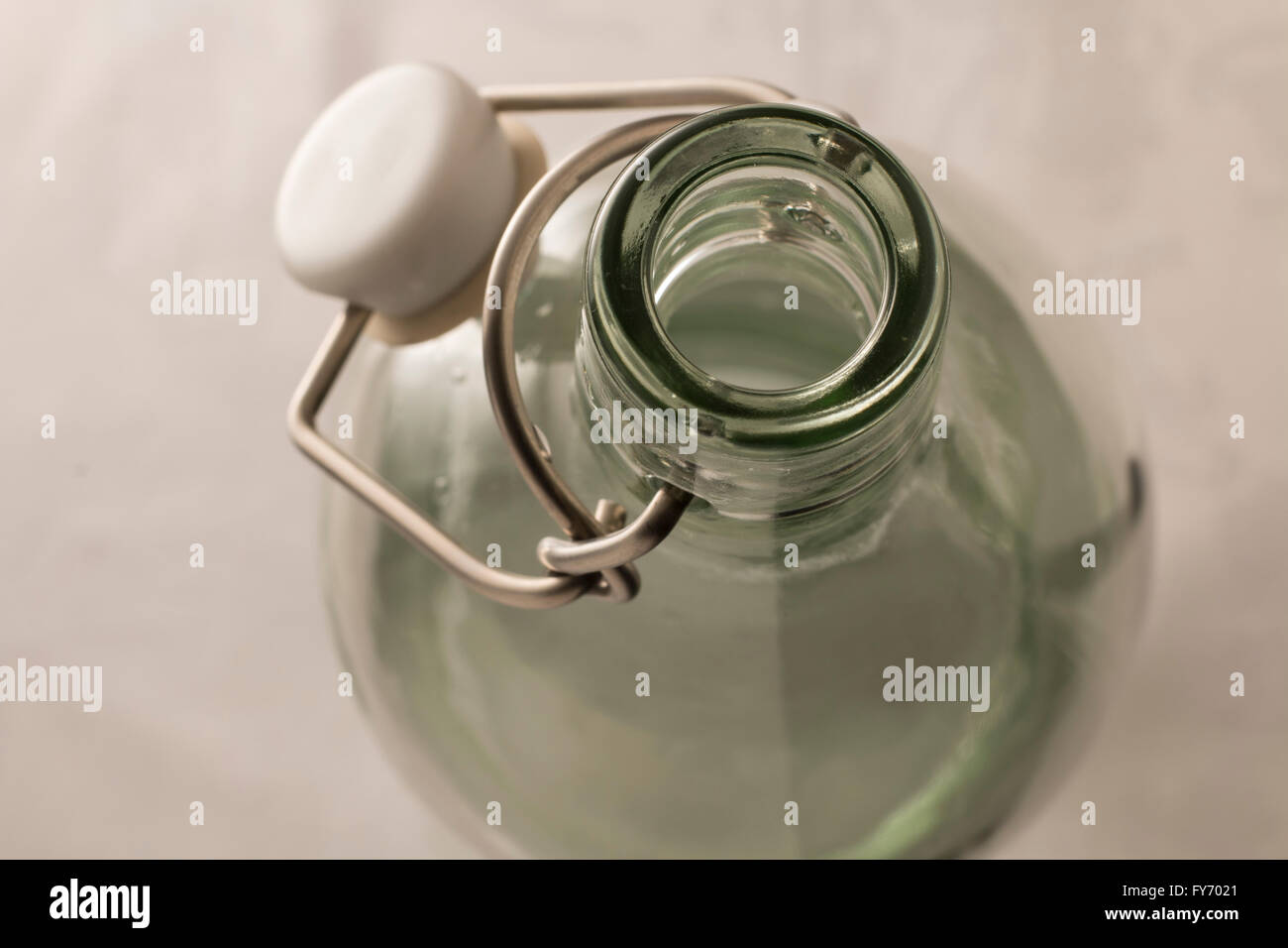 Glass bottle with stopper Stock Photo
