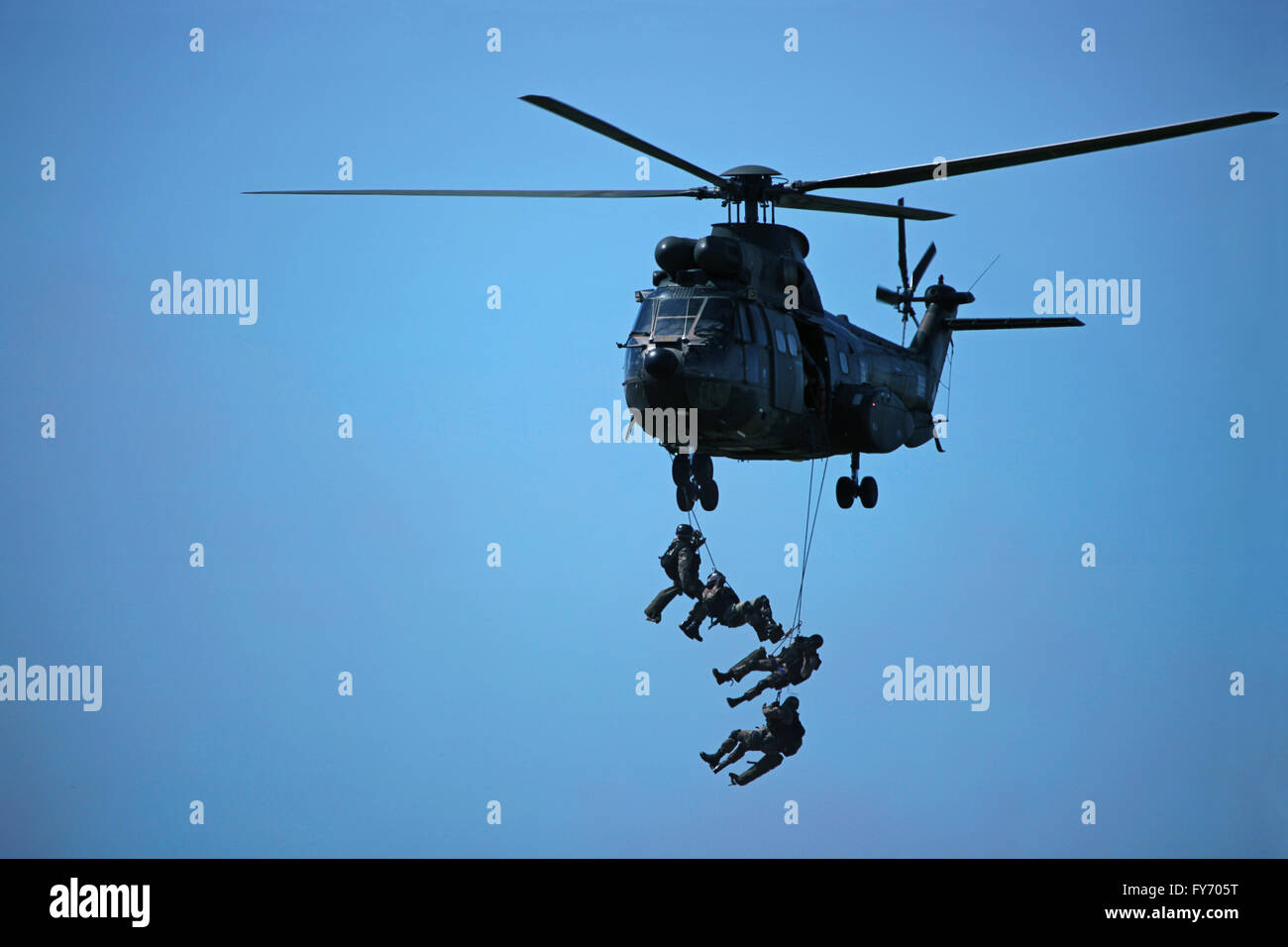 Army Helicopter Drop Stock Photo