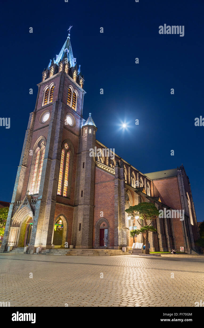 Cathedral of the Virgin Mary of Immaculate Conception, Seoul Stock Photo