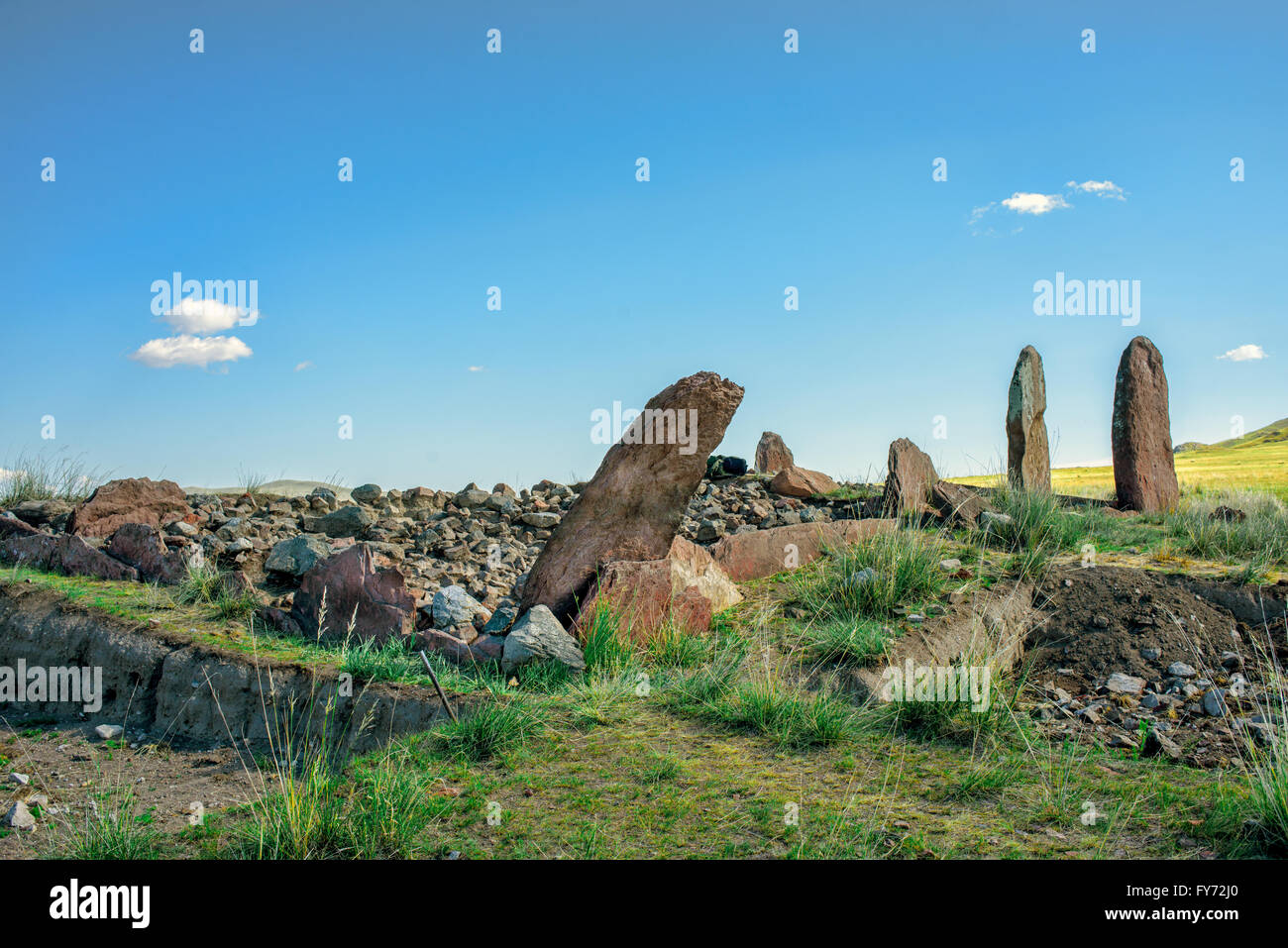 Megalithic rocks on the field Stock Photo - Alamy
