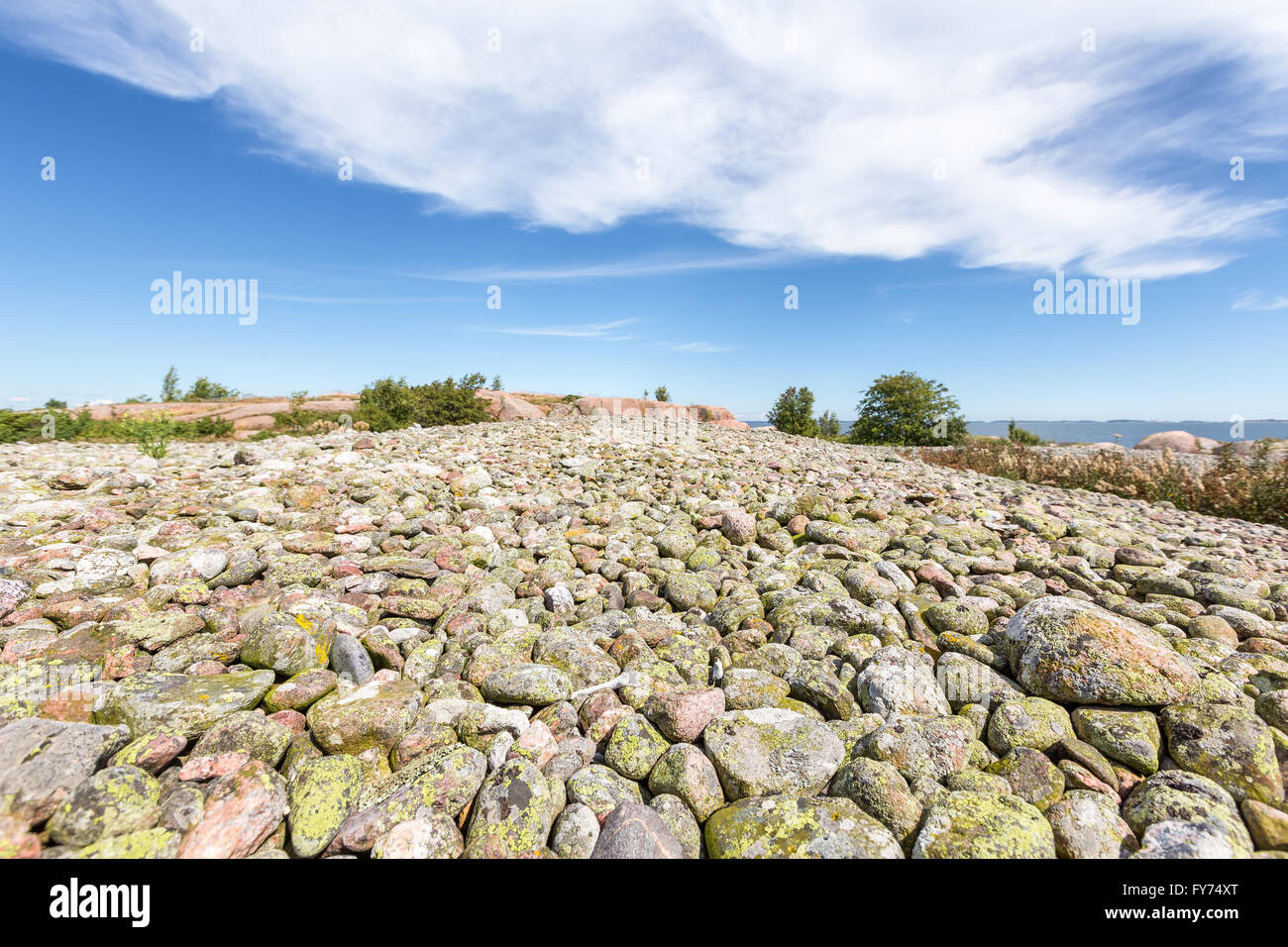 Stones at Sommarn island, Kirkkonummi, Finland, Europe, EU Stock Photo