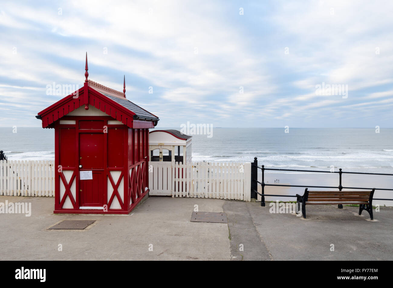 Saltburn Cliff Lift at Saltburn-by-the-Sea Stock Photo