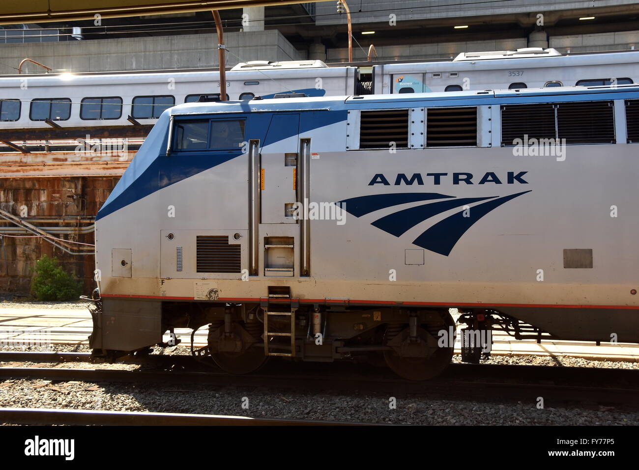 Washington, DC Amtrak diesel on a side track at Union