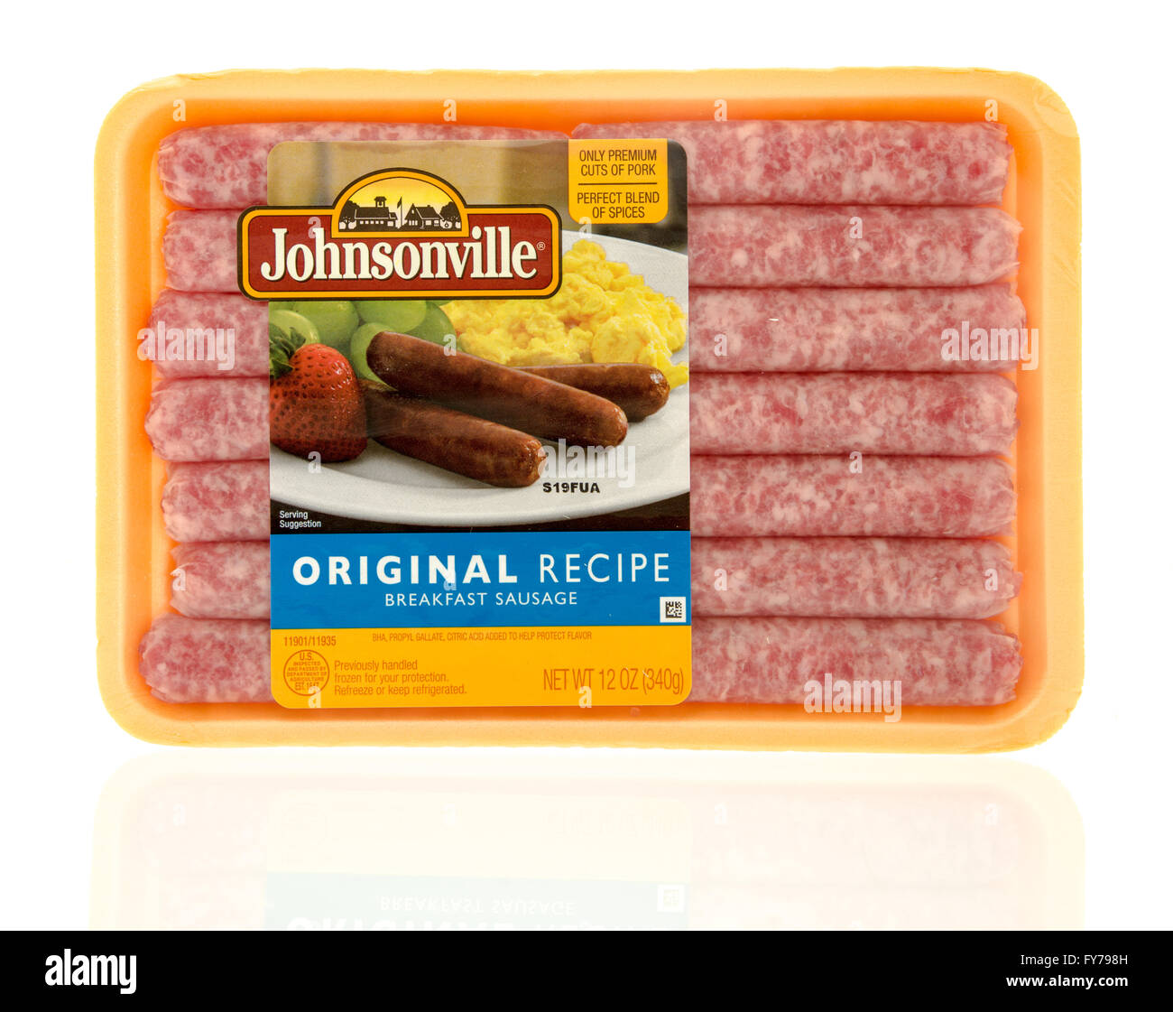 Winneconne, WI 24 Dec 2015 Package of Johnsonville original recipe