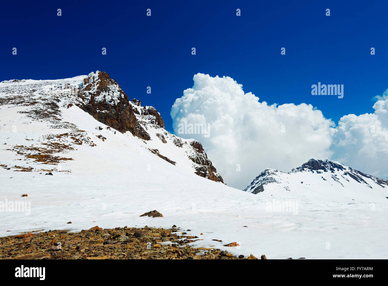 Eurasia, Caucasus region, Armenia, Aragatsotn province, scenery on the slopes of Mount Aragats (4090m) highest mountain in Armen Stock Photo