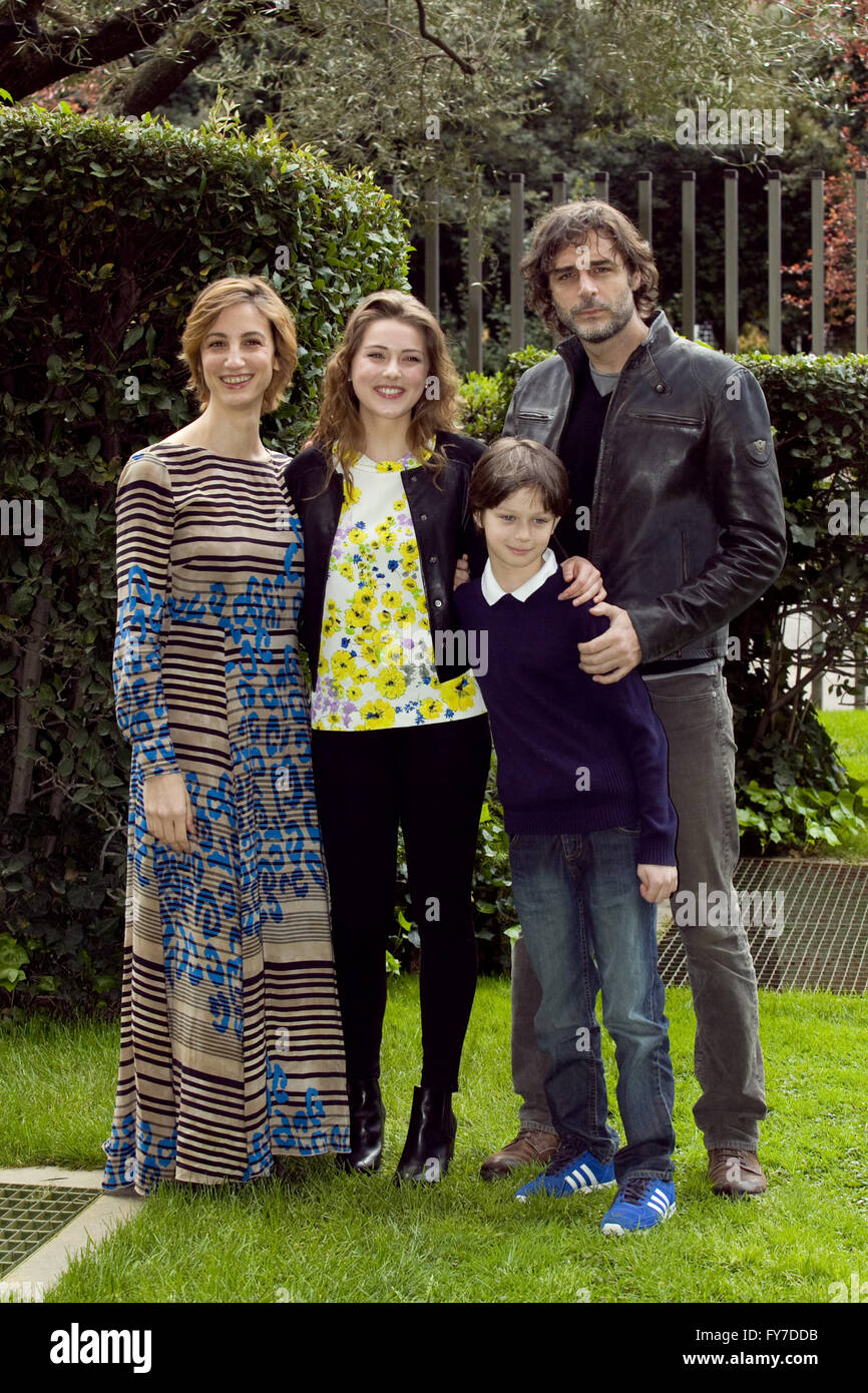 Photocall of 'How do you wrong' in Rome  Featuring: Francesca Inaudi, Sofia Panizzi, Teo Caprio Achilles, Daniele Pecci Where: Rome, Italy When: 16 Mar 2016 Credit: IPA/WENN.com  **Only available for publication in UK, USA, Germany, Austria, Switzerland** Stock Photo