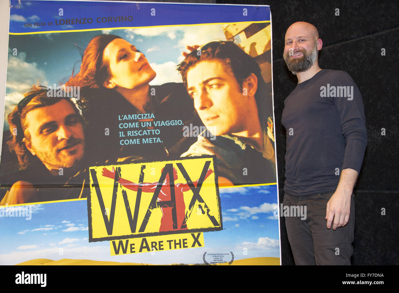 Wax: We Are The X' photocall in Rome Featuring: Lorenzo Corvino Where:  Rome, Italy When: 16 Mar 2016 Stock Photo - Alamy