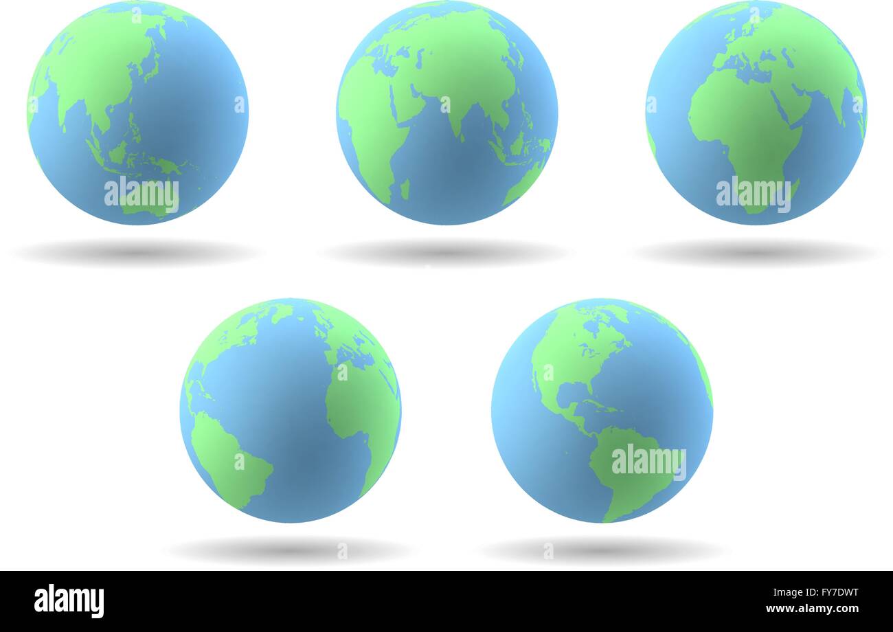 Earth globes set Stock Vector Image & Art - Alamy