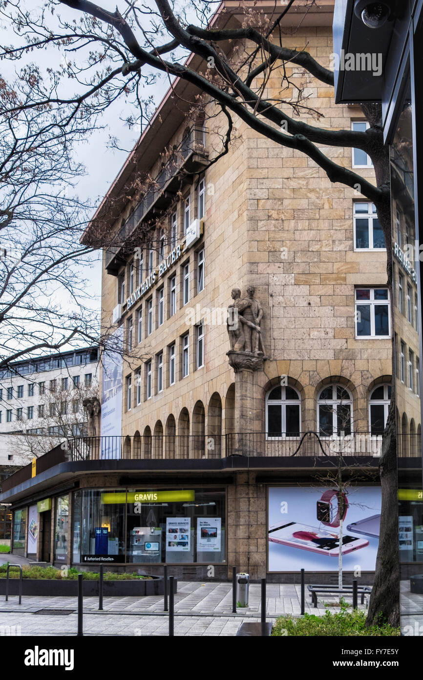 Bankhaus Bauer Building, Stuttgart, Baden-Württemberg, Germany Stock Photo