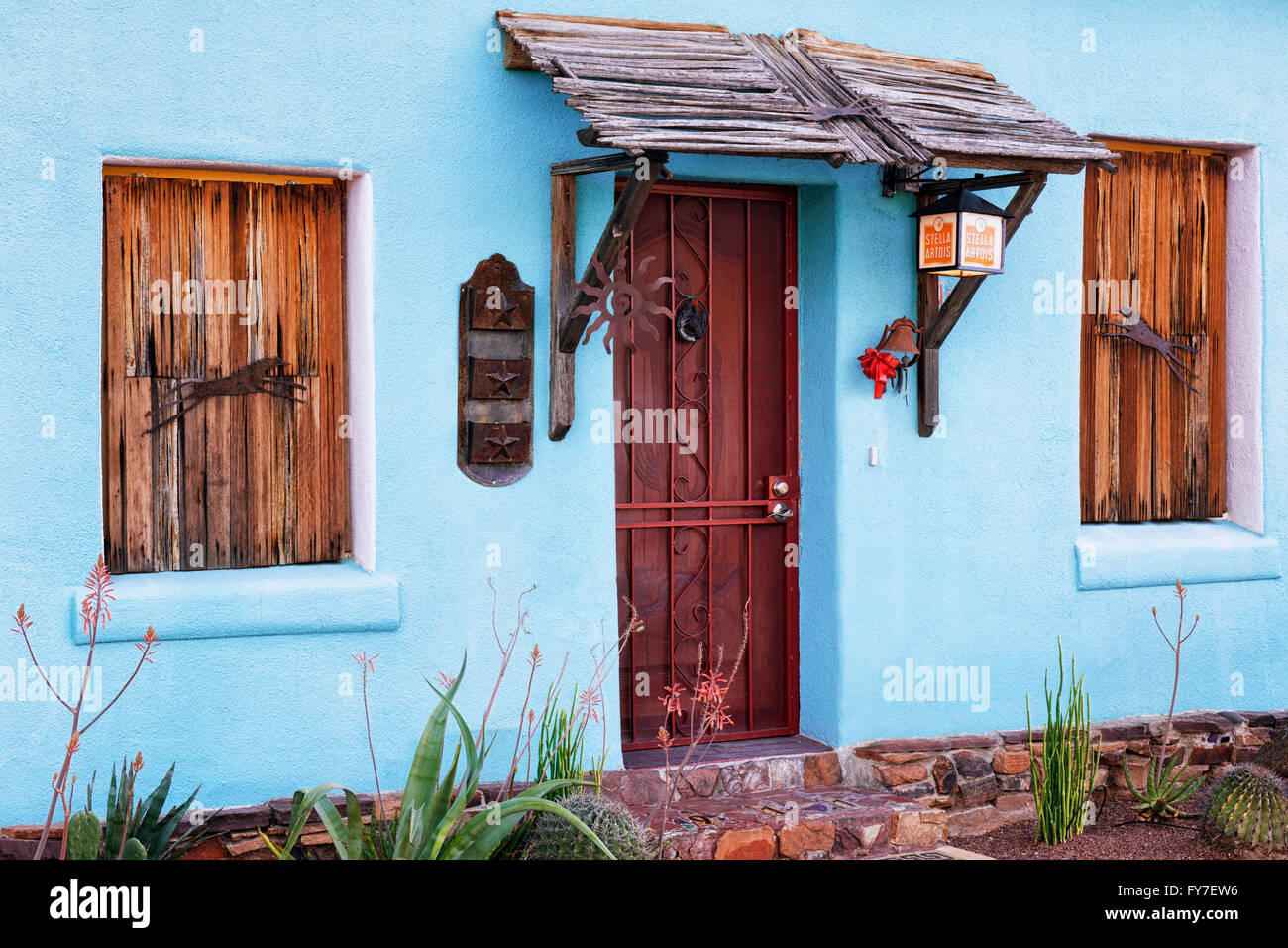 Colorful architecture including doorways and adobe homes makeup much of
