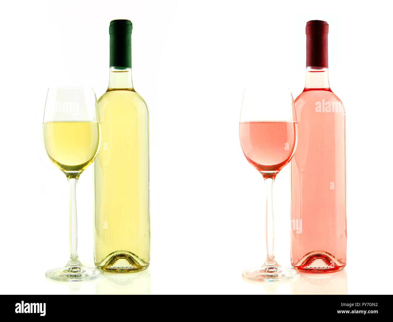 Rose wine glass bottle hi-res stock photography and images - Alamy