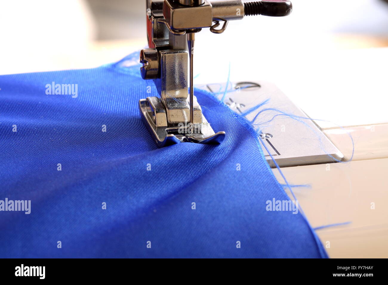Sewing machine fabric Stock Photo Alamy