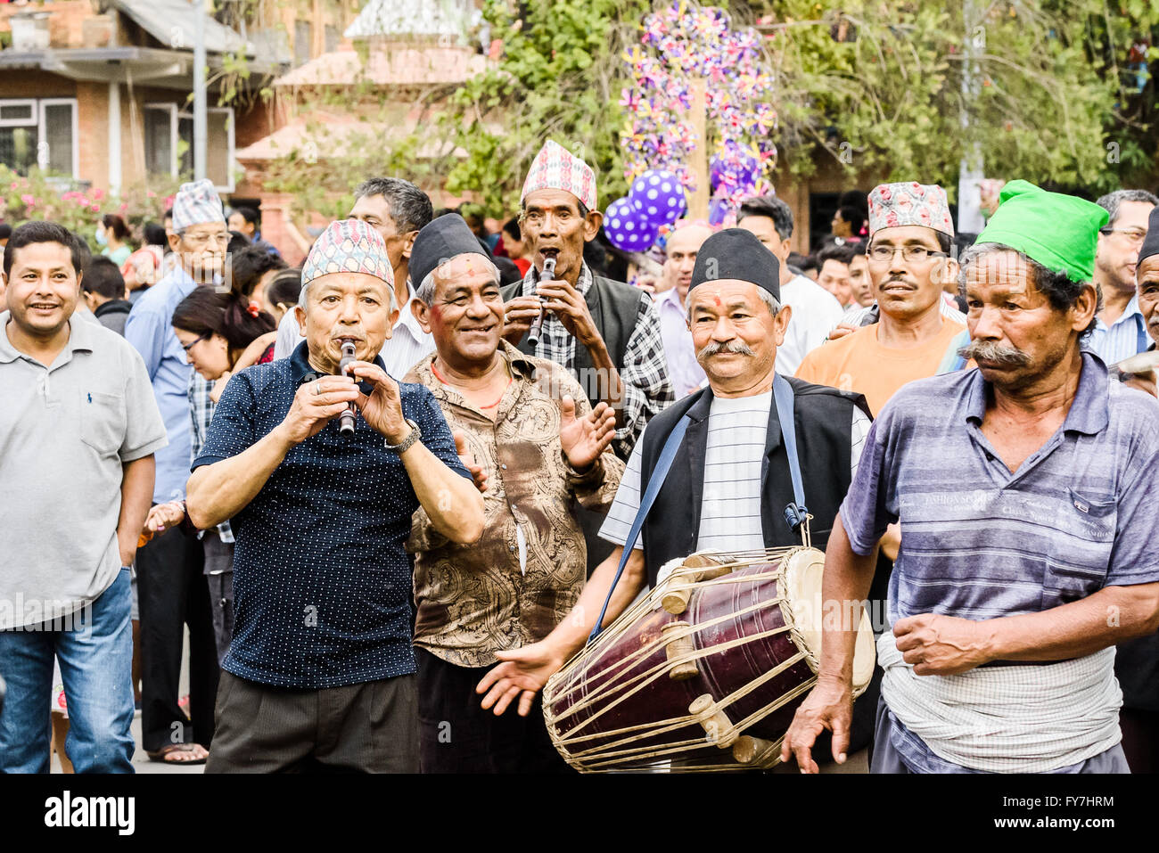 traditional-musicians-in-a-local-festival-in-kathmandu-nepal-stock