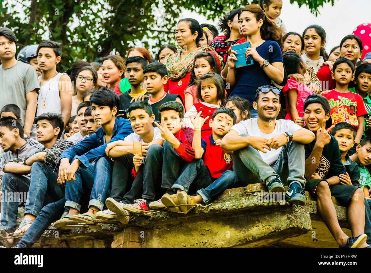 Group of Nepalese People Stock Photo