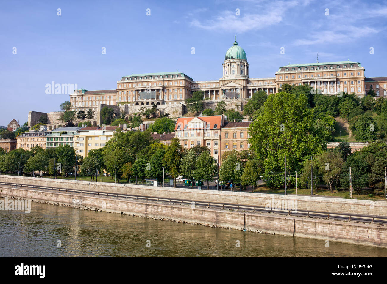 City of Budapest in Hungary, Buda Castle - Royal Palace and Danube ...