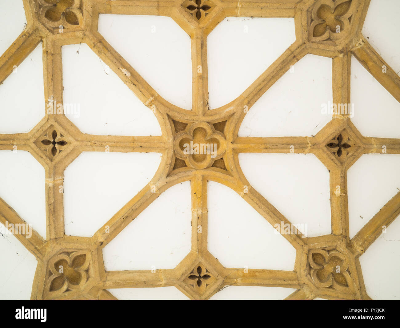 the ceiling in the porch of the church in Glastonbury Stock Photo