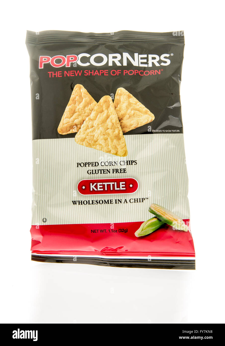 Winneconne, WI - 5 March 2016:  A bag of Popcorners chips in kettle flavor Stock Photo