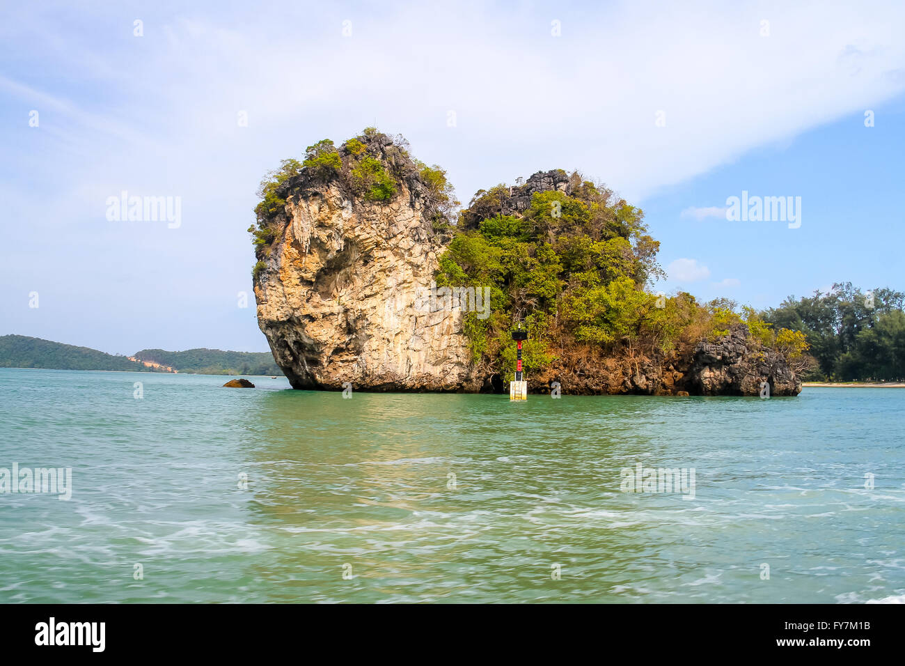 island a piece of land surrounded by clean sea water,Krabi province