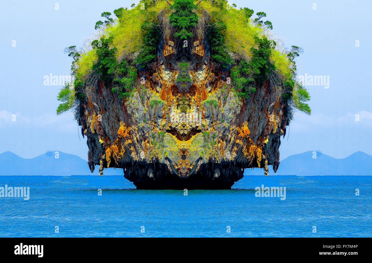 island a piece of land surrounded by clean sea water,Krabi province