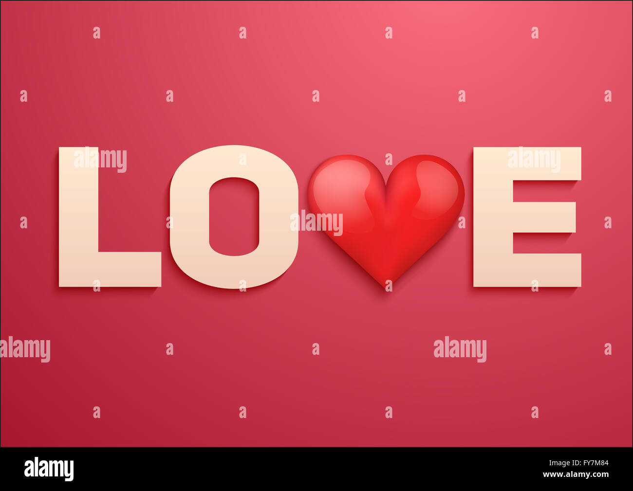 Valentines day background with Love and heart Stock Photo - Alamy