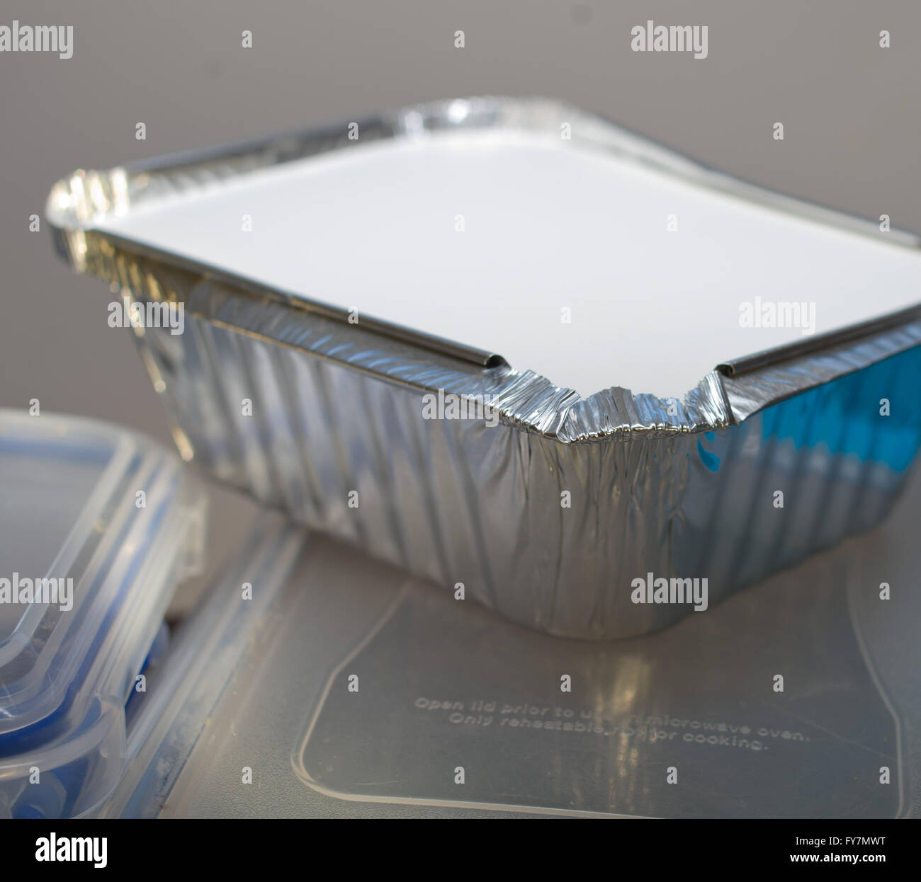 Foil takeaway food container Stock Photo