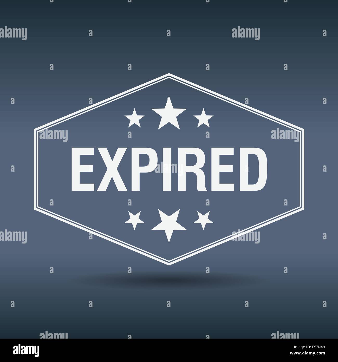 Expired Object expired hexagonal white vintage retro style label Stock Vector Image ...