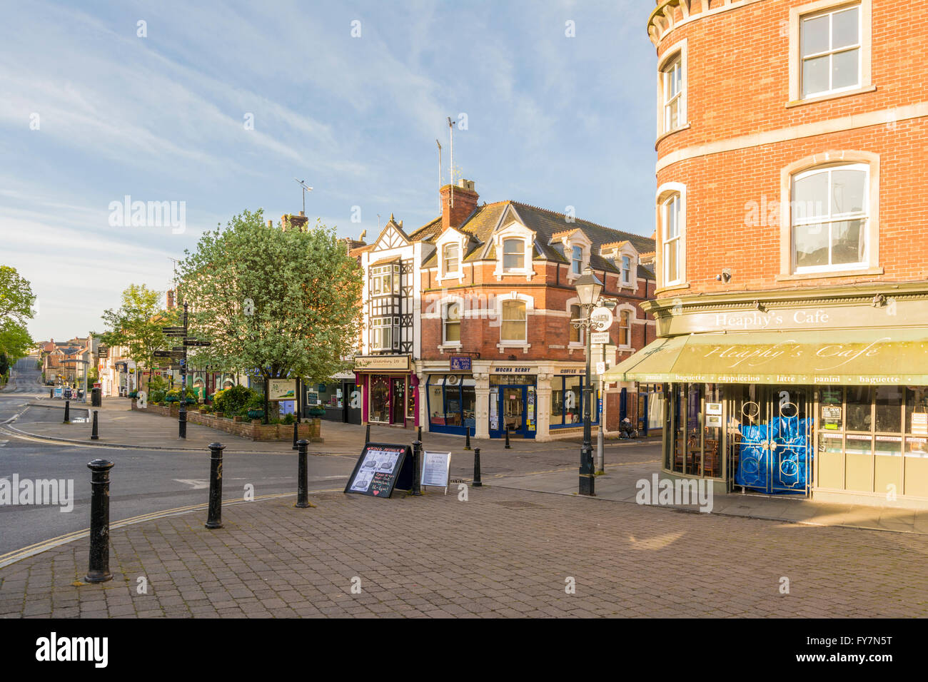 Benedict Street, Market Place and Magdalene Street, Glastonbury Stock