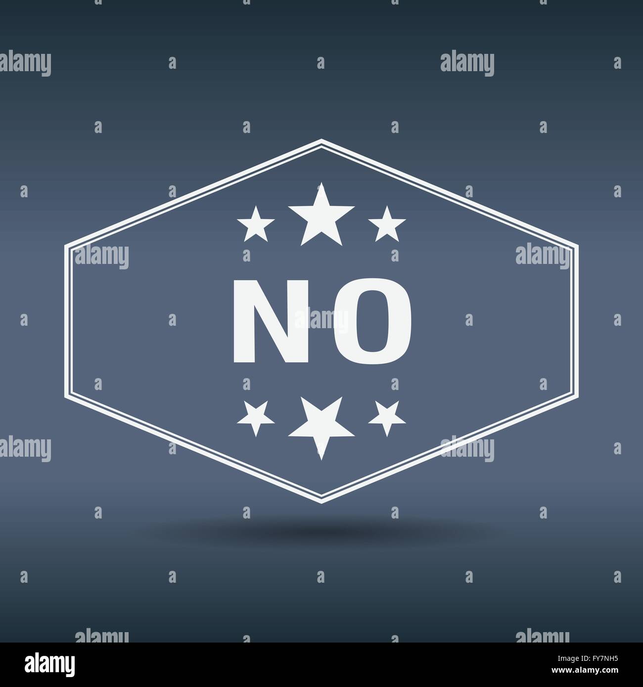 no hexagonal white vintage retro style label Stock Vector Image & Art ...