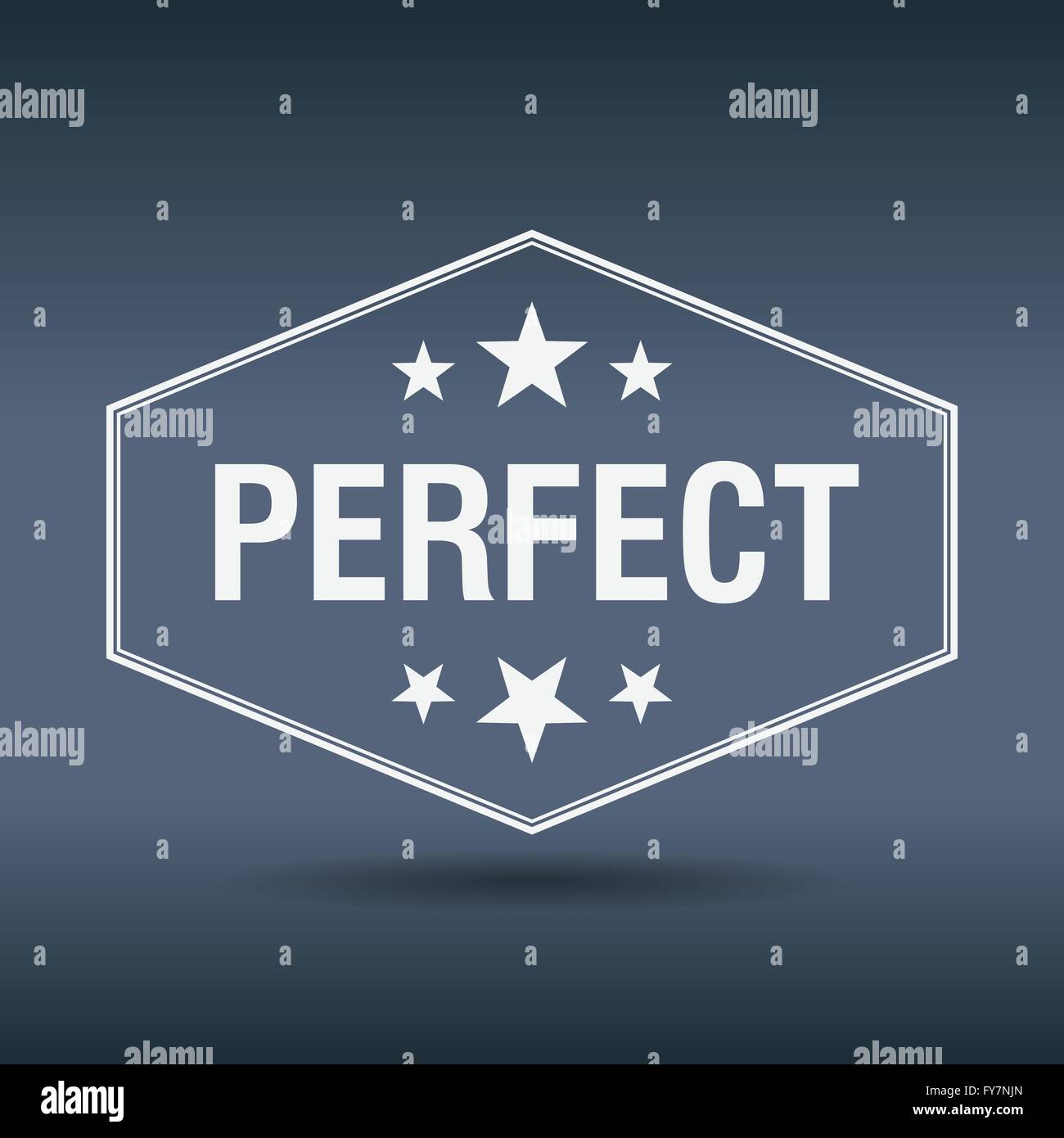 perfect hexagonal white vintage retro style label Stock Vector Image ...