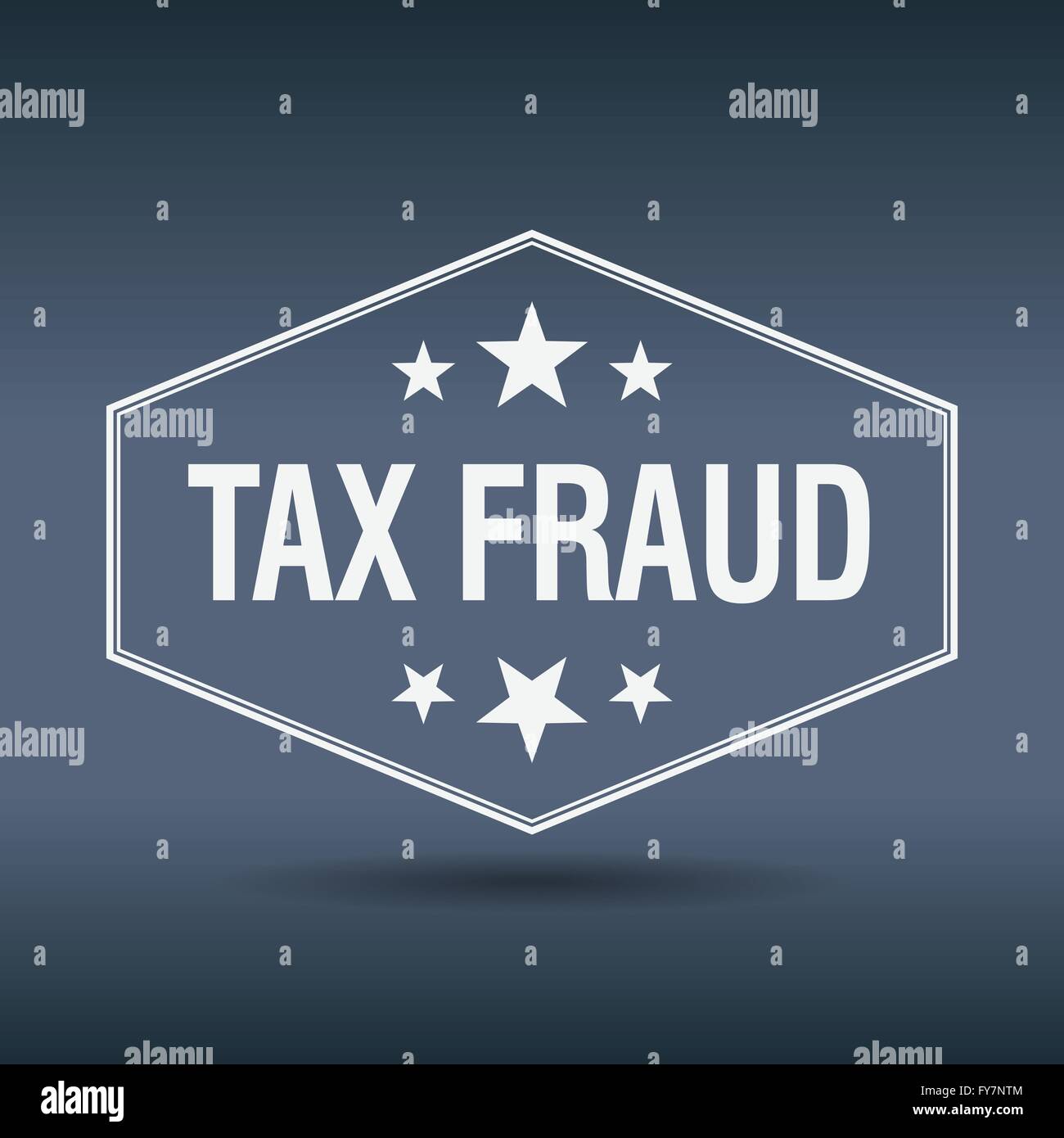 tax fraud hexagonal white vintage retro style label Stock Vector Image ...