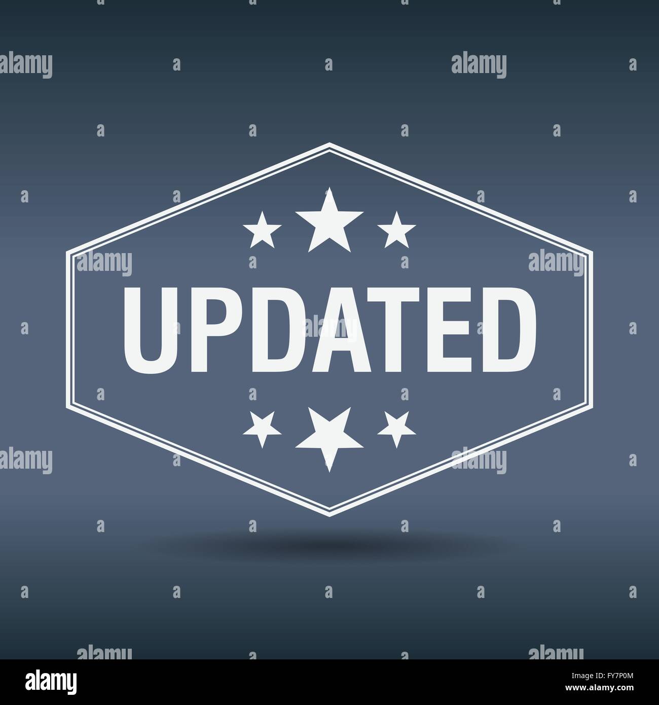 updated hexagonal white vintage retro style label Stock Vector Image ...