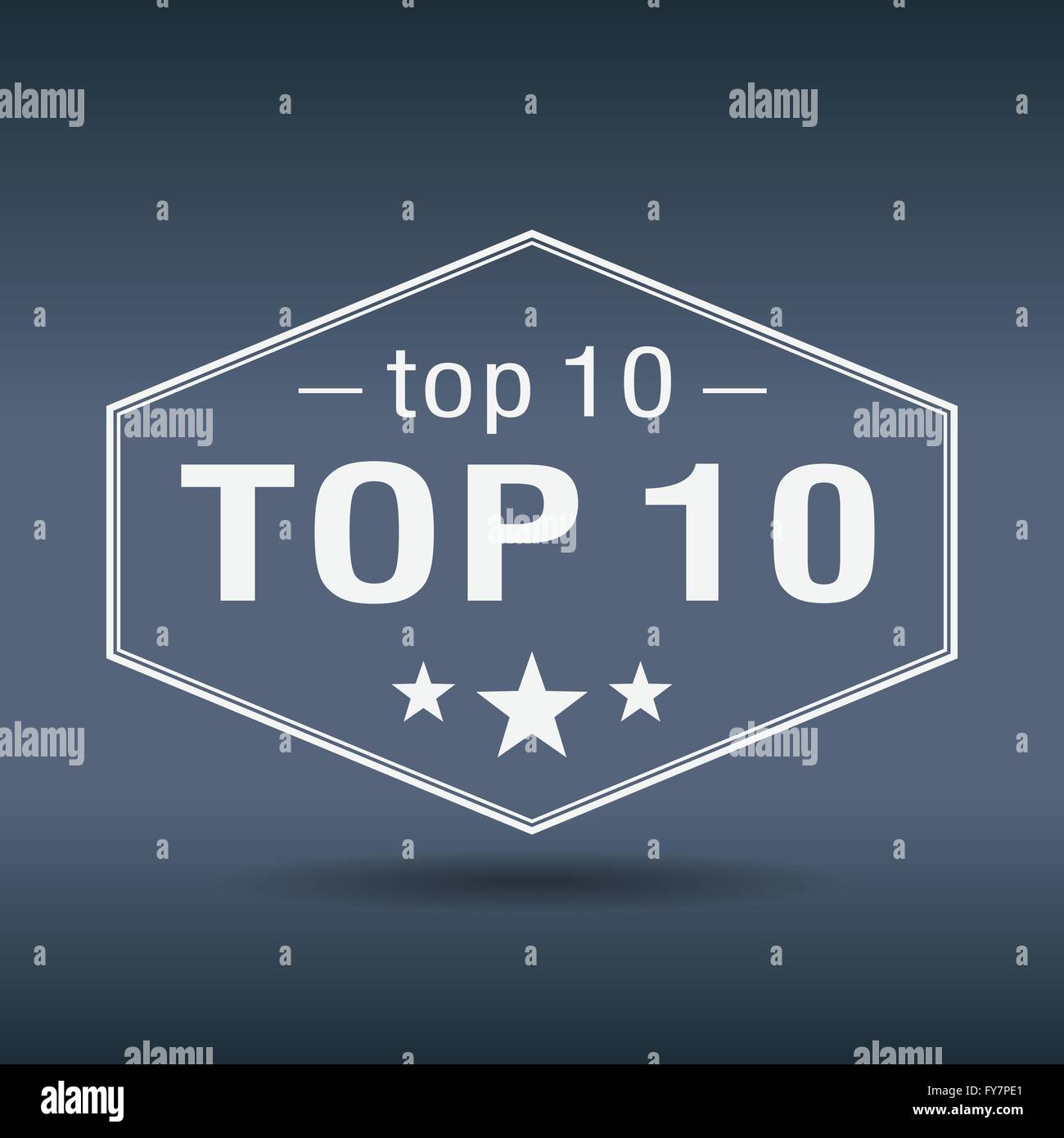 top 10 hexagonal white vintage retro style label Stock Vector Image ...