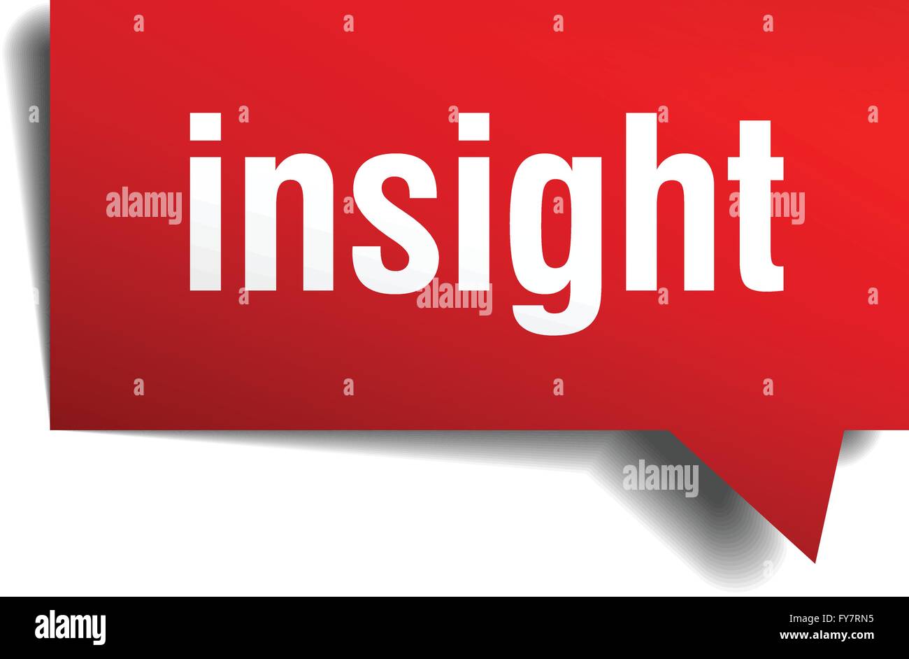 insight red 3d realistic paper speech bubble Stock Vector Image & Art ...