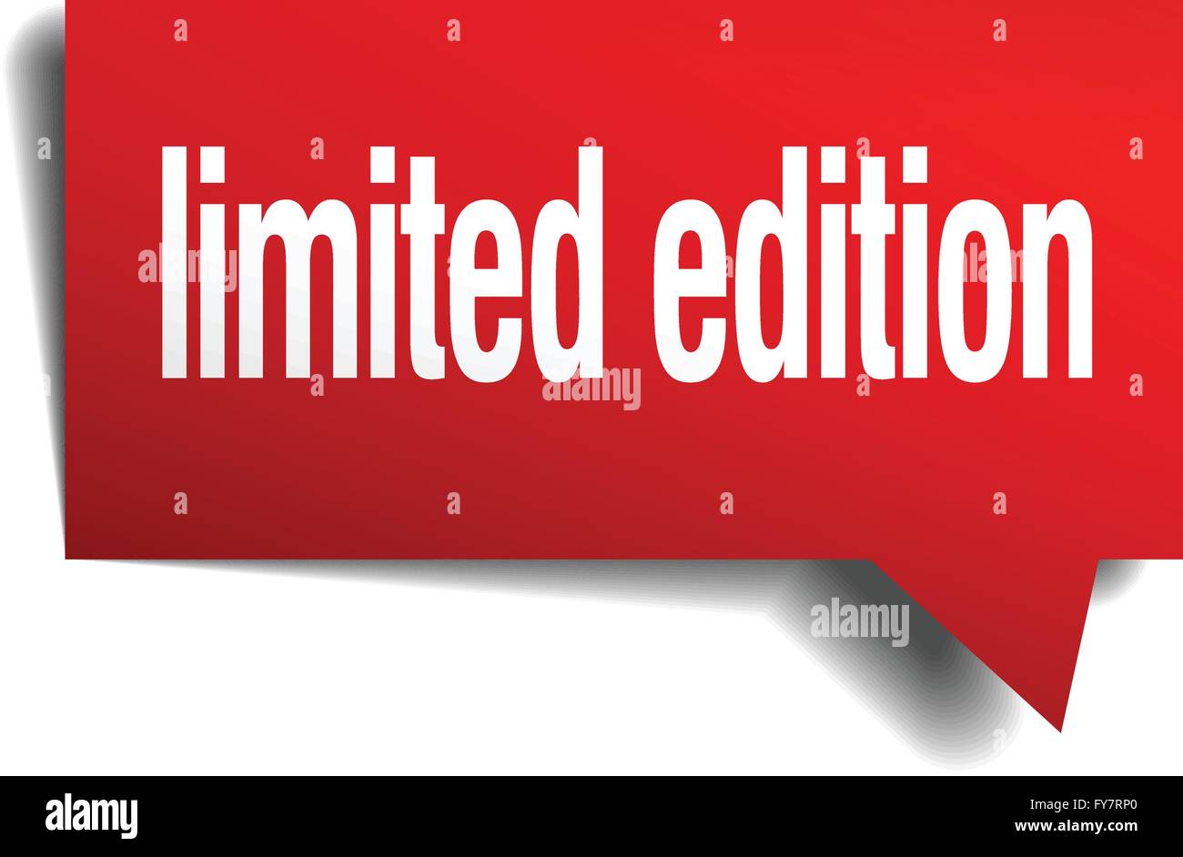 limited edition red 3d realistic paper speech bubble Stock Vector Image ...