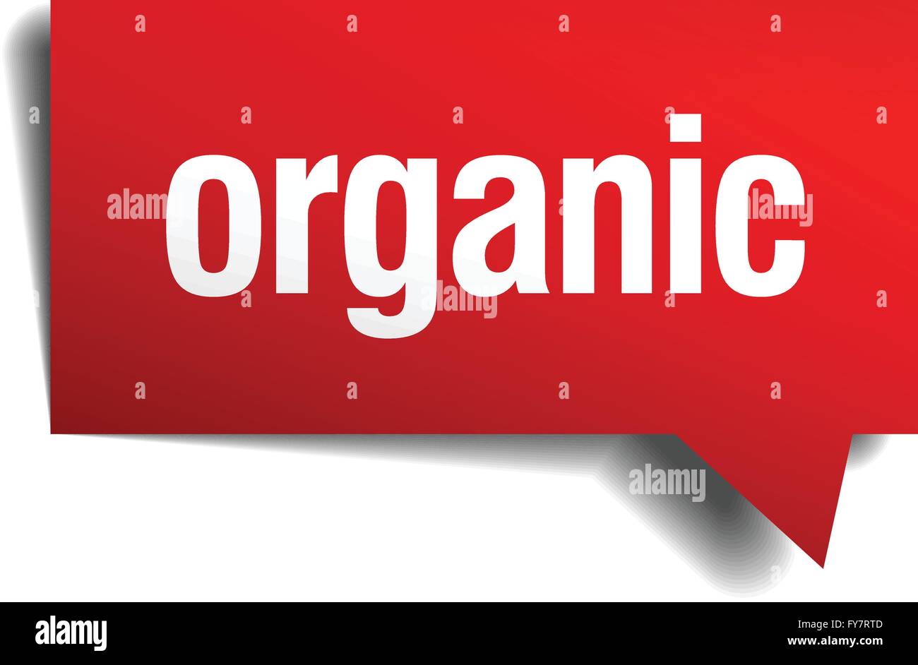 organic red 3d realistic paper speech bubble Stock Vector Image & Art ...