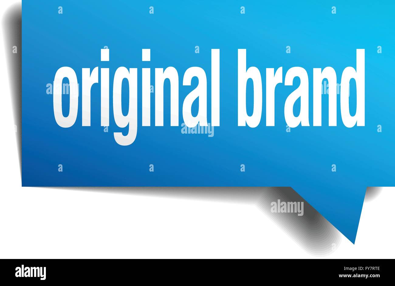 original brand blue 3d realistic paper speech bubble Stock Vector Image ...