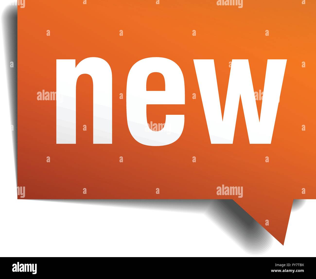 new orange speech bubble isolated on white Stock Vector Image & Art - Alamy