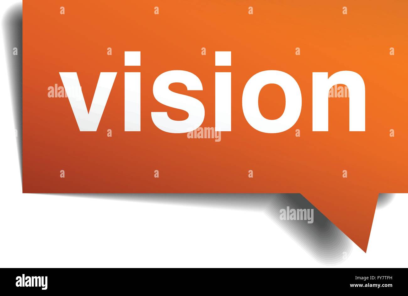vision orange speech bubble isolated on white Stock Vector Image & Art ...