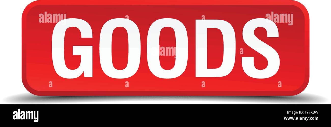 Goods red 3d square button on white background Stock Vector Image & Art ...