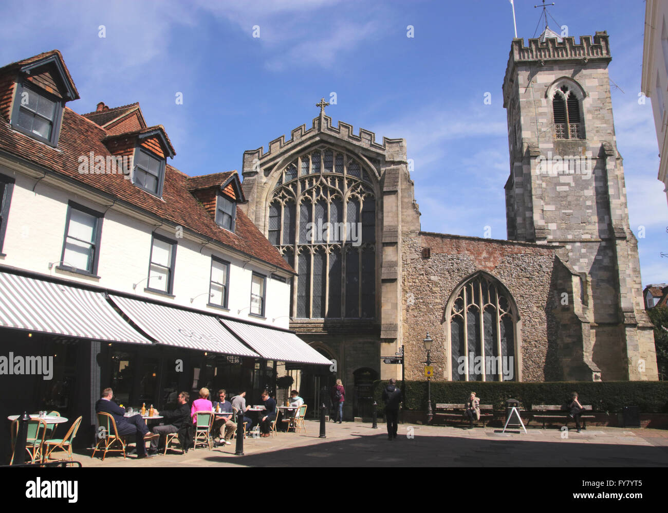 St Thomas's Square Salisbury Wiltshire Stock Photo