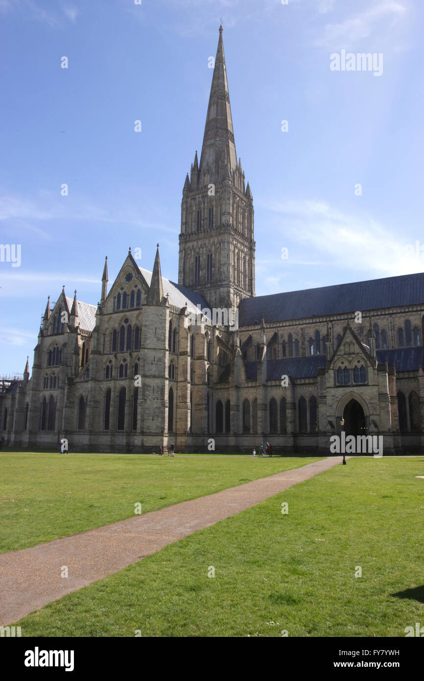 Salisbury Cathedral Wiltshire England Stock Photo
