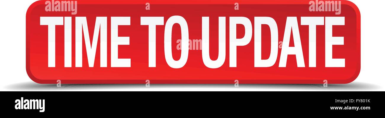 Update Square Time update red square hi-res stock photography and images - Alamy