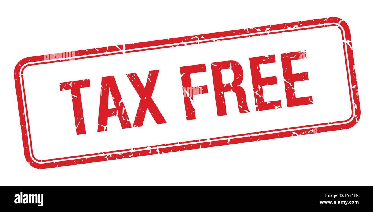 tax free red square grungy vintage isolated stamp Stock Vector Image ...