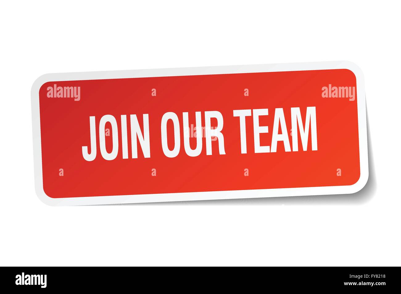 join our team red square sticker isolated on white Stock Vector Image ...