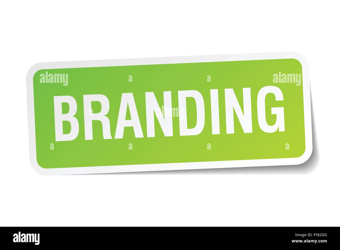 branding green square sticker on white background Stock Vector Image ...