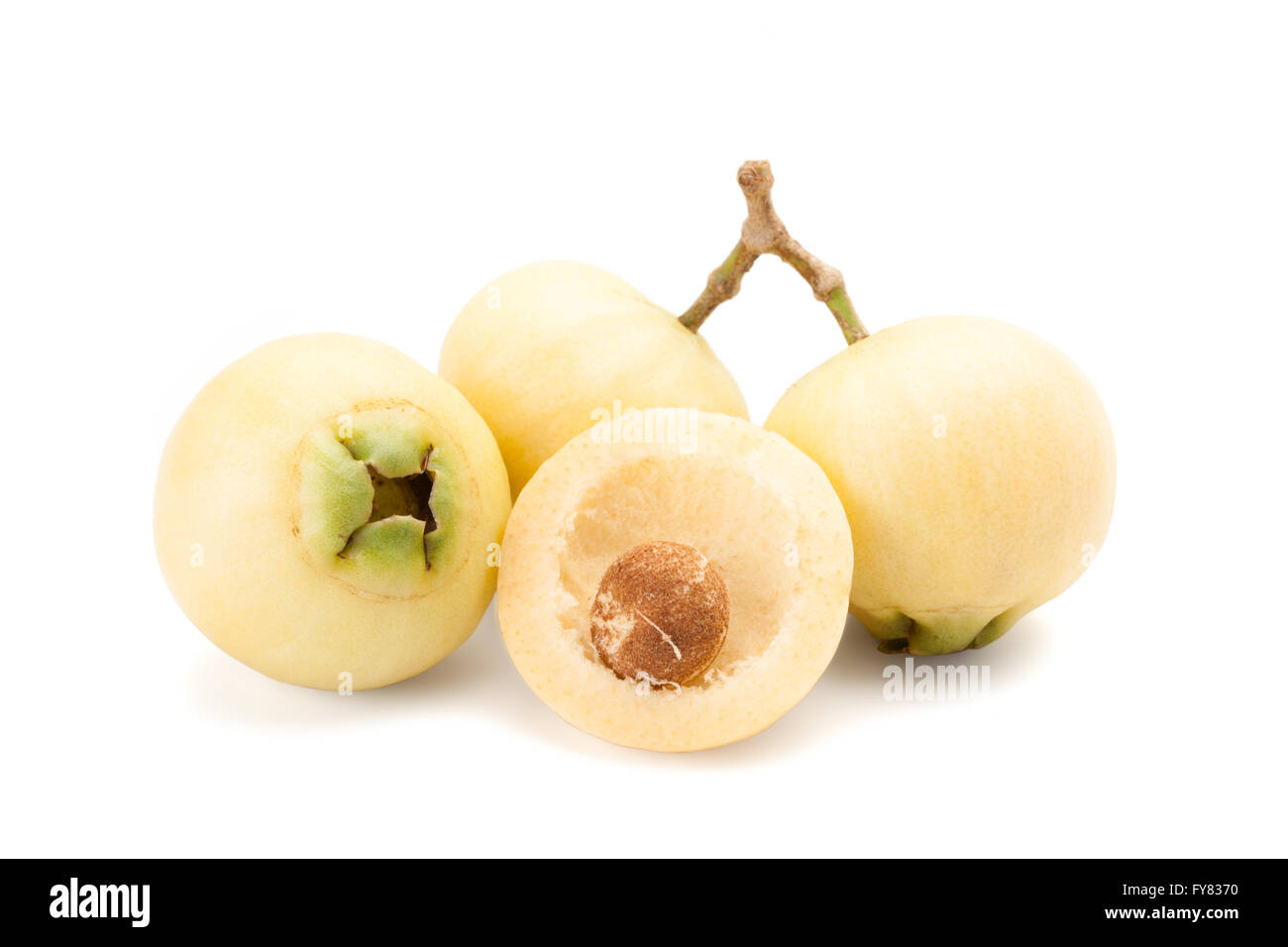Syzygium jambos or rose apple isolated on white background Stock Photo