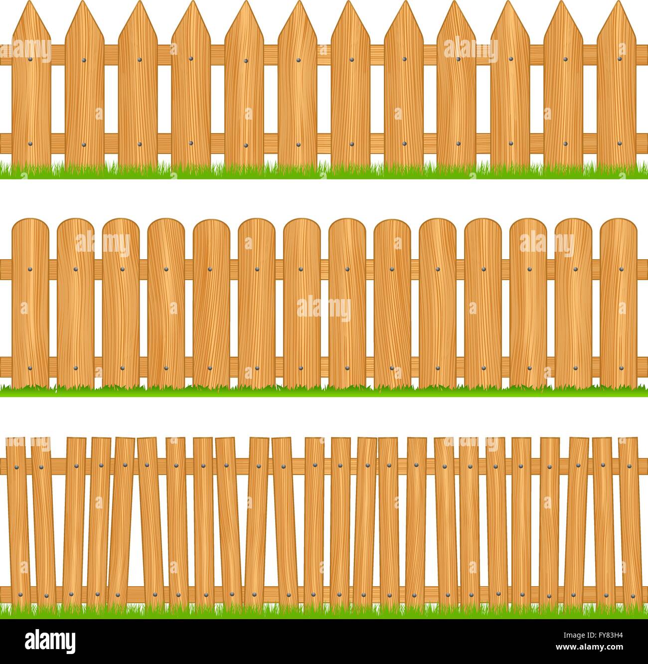 Wooden fences, vector illustration Stock Vector Image & Art - Alamy