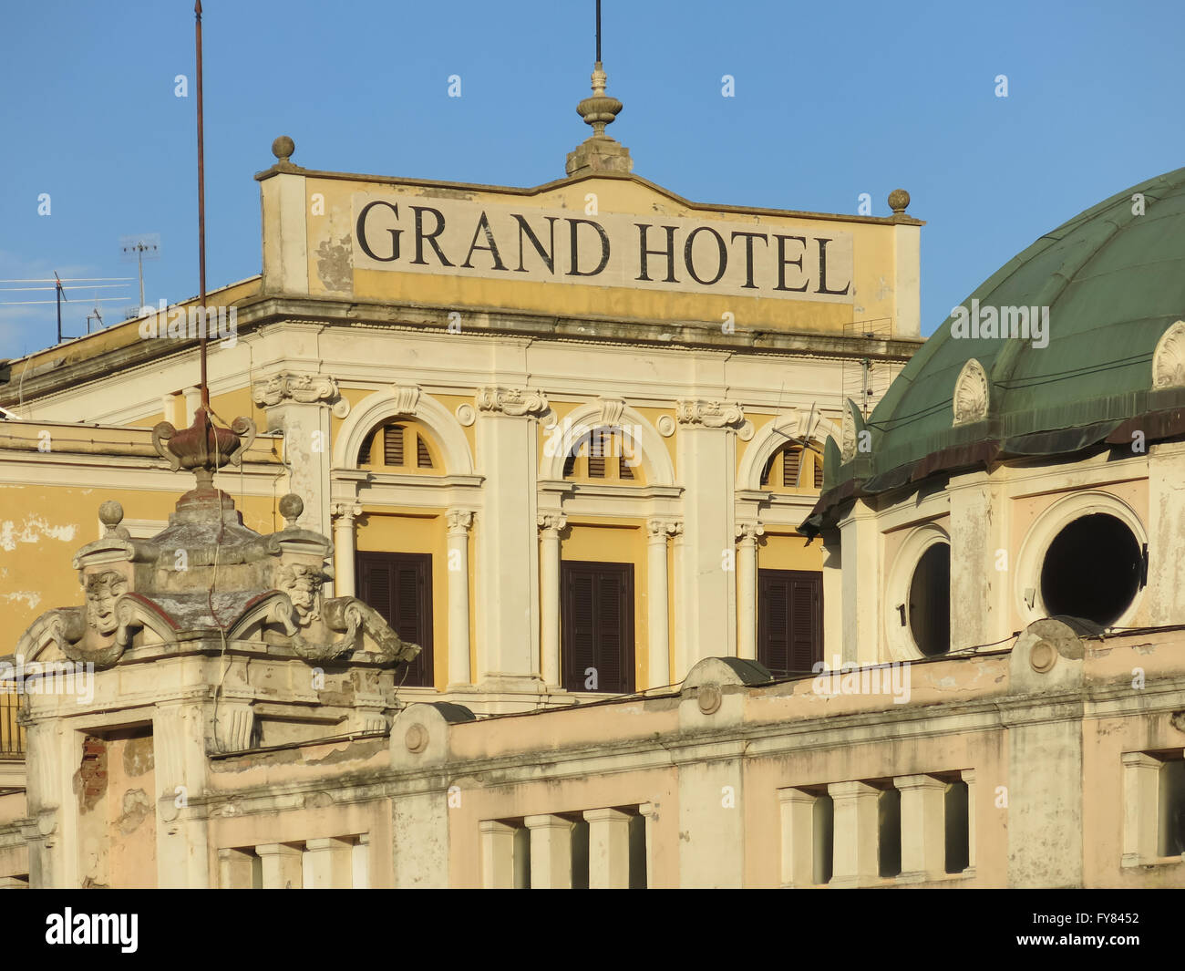 Former Grand Hotel, now municipal theatre in Fiuggi Citta, Lazio, Central Italy Stock Photo